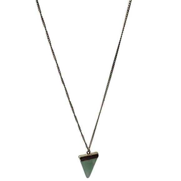 Elegant Boho Chic Green Stone Pendant Necklace Fashion Jewelry Women - Picture 1 of 5